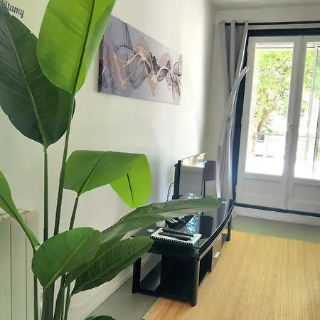 Апартаменты T2 Centre-Ville, Appart Avec Balcon Plein Sud, 1 Chambre, 2 Pers, Climatisation, Wifi, Parking Libre Et Gratuit